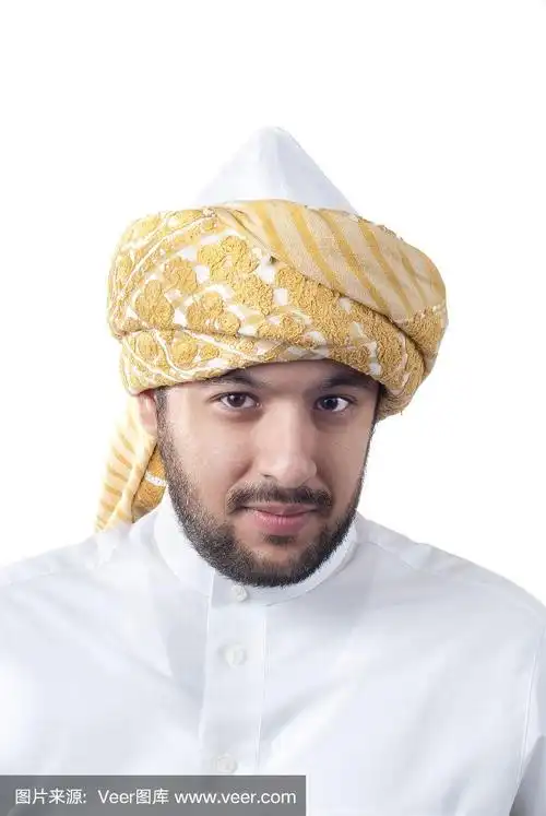 戴传统头巾的沙特阿拉伯男子