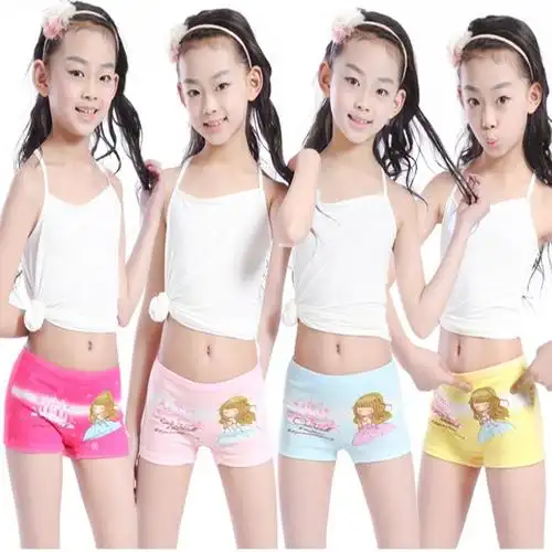 四条纯棉可爱儿童内裤女童平角宝宝女孩四角内裤