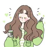 绿色手绘小清新女生头像_微信头像图片大全