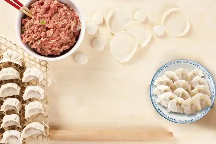 饺子促销展板背景素材