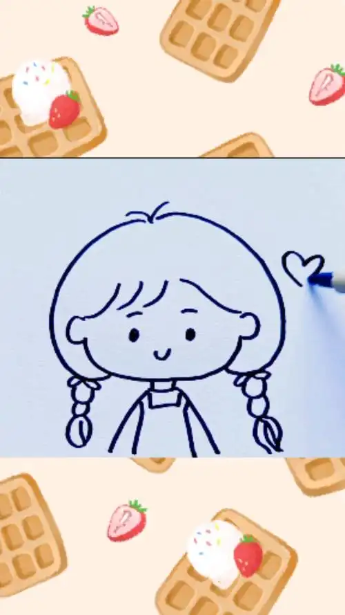 简笔画#简单画漂亮的女孩子