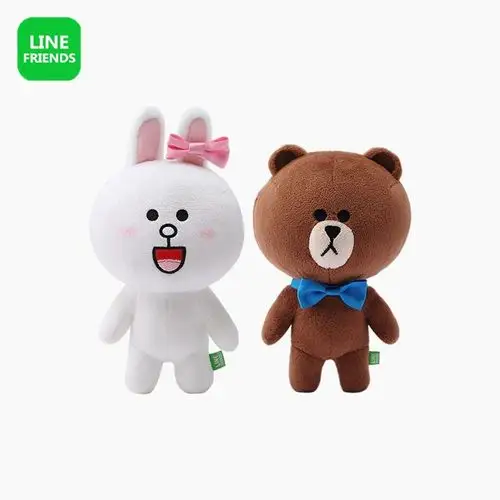 韩国正品linefriends布朗熊可妮情侣公仔毛绒布艺类玩具