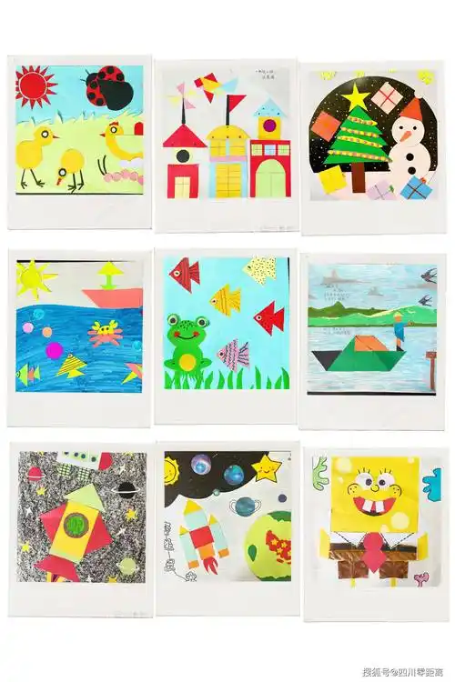 通过画一画,剪一剪,拼一拼,贴一贴等方式,将5种基本的几何图形——正