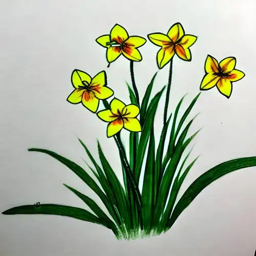 水仙简笔画图片