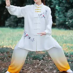 品牌断码清仓太极服男女装春秋季薄款太极拳练功服装高端比赛表演