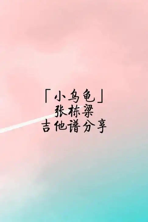 张栋梁《小乌龟》吉他弹唱谱分享.#吉他谱分享 #吉他  - 抖音