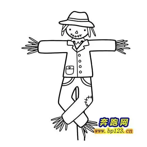 稻草人的画法简笔画