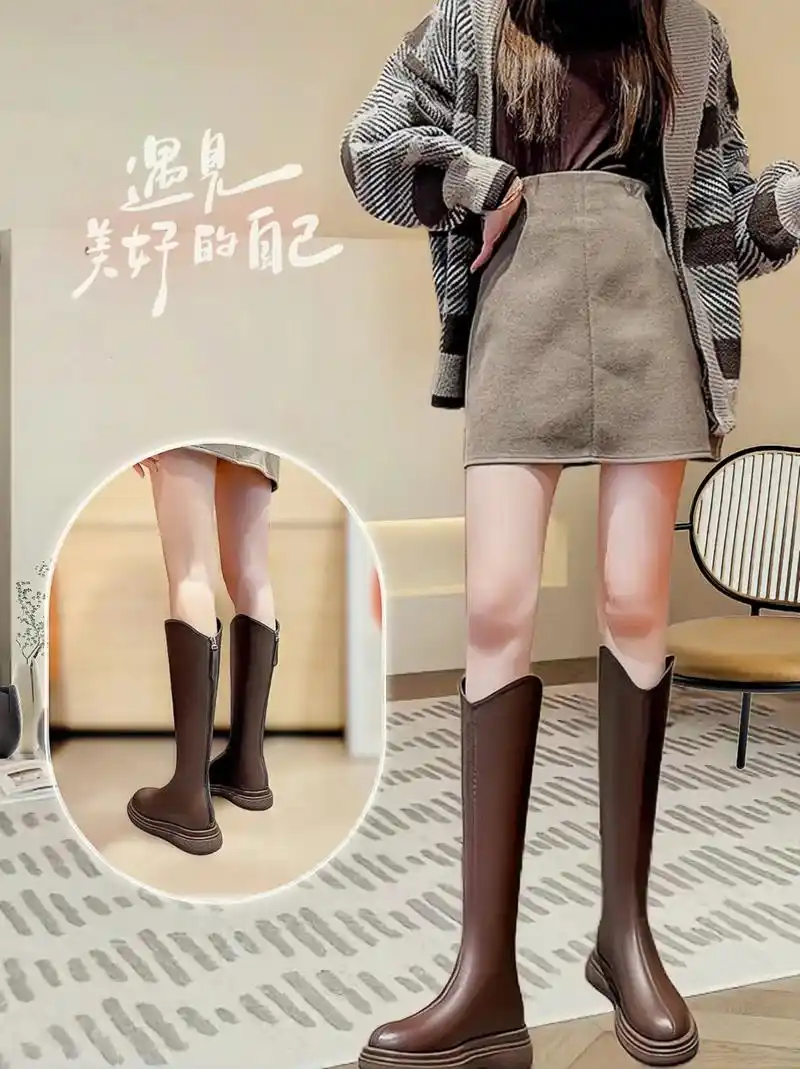 姐妹们,这双长筒靴搭配啥都好看!