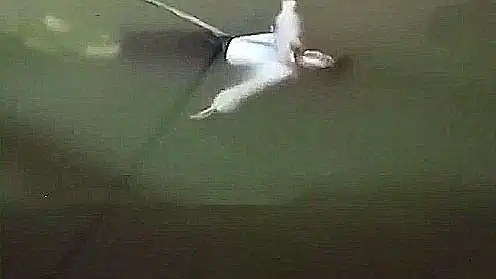 真淡定!北京一女孩失足落水一声不吭,湖面漂浮数十分钟等待救援