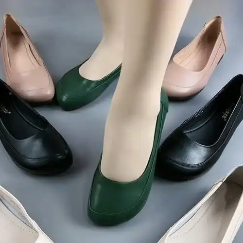 民族风豆豆鞋女真皮圆头平底浅口单鞋舒适休闲乐福鞋豆豆鞋