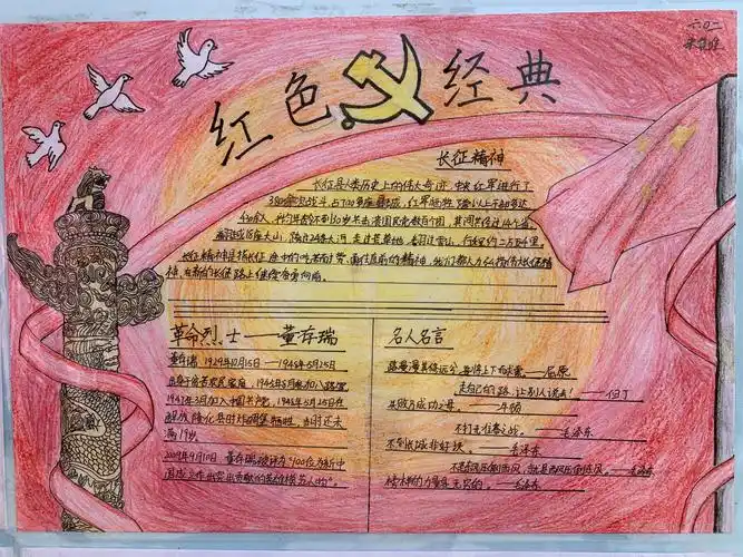 实践系列活动】利群小学第10届读书节活动之红色经典手抄报评比活动