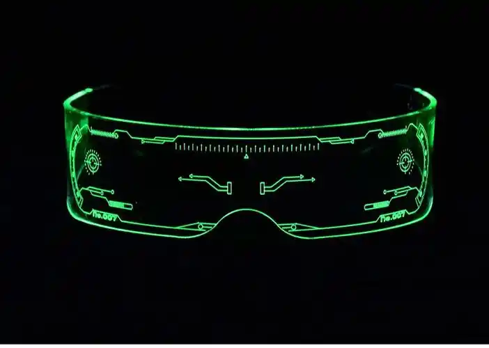 赛博朋克眼镜未来感网红墨镜 led灯发光眼镜科幻炫酷科技感男女孩个性