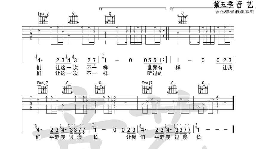 简情歌吉他谱_房东的猫_c调图片谱完整版