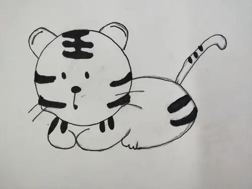 简约之美简笔画 活动:老虎