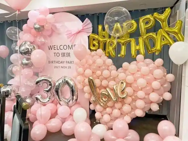 生日包厢布置鲜花气球图生日包厢布置图片ktv鲜花