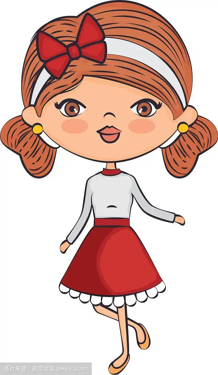 可爱的卡通女孩