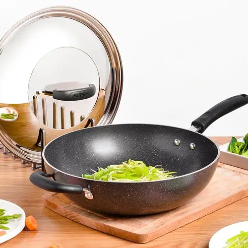 苏泊尔炒锅麦饭石无油烟不粘锅32cm