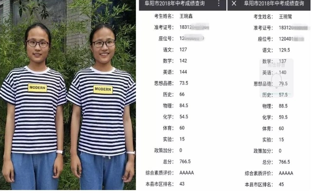 同样,去年在洛阳市东方外国语学校,15岁的双胞胎姐妹张婉清,张婉秀也