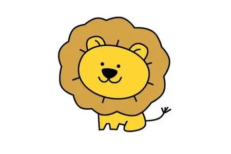 狮子卡通彩色简笔画