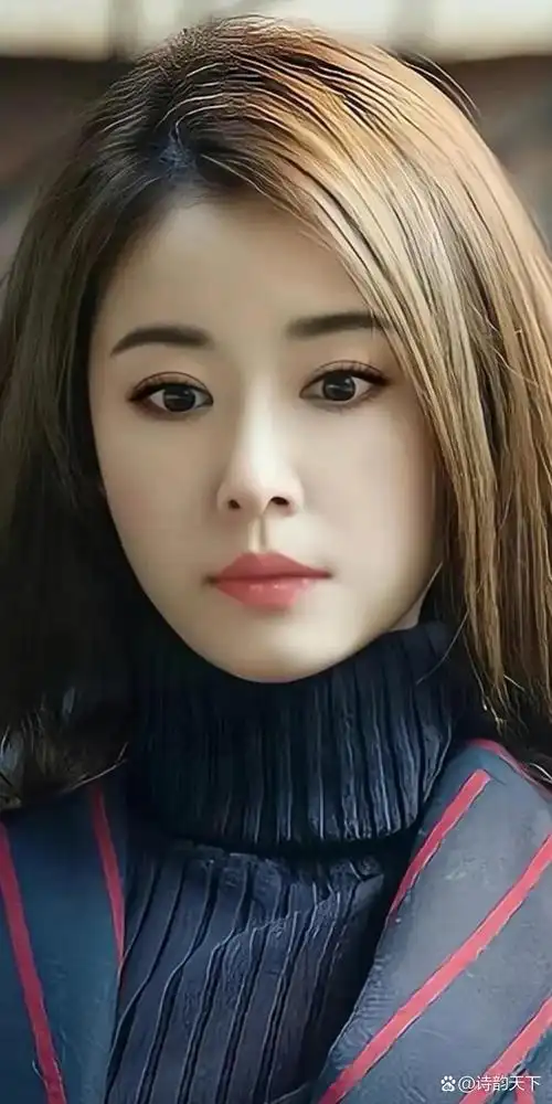 林心如"今天穿了件红蓝条纹的毛衣,看起来暖暖的