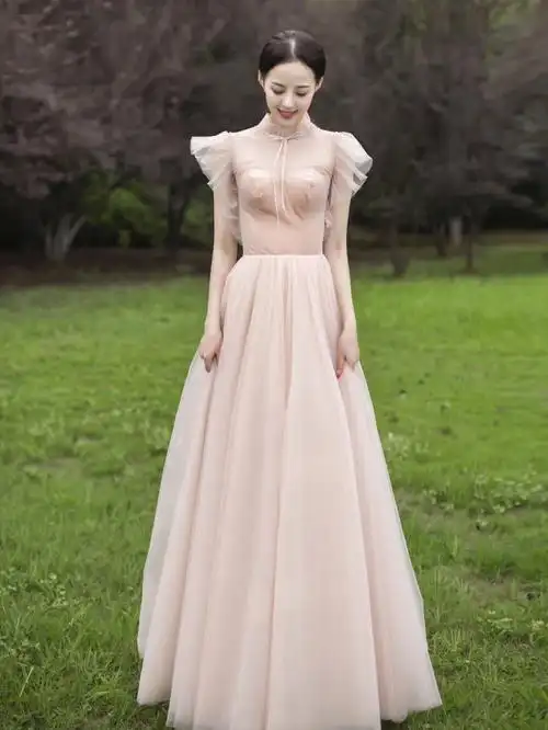 少女感爆棚的仙女敬酒晚礼服铜陵婚纱