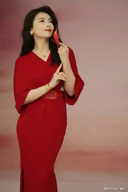 刘涛穿红裙现身,尽显女人风采_女性_红色_长裙