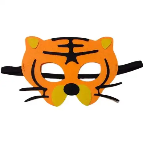 儿童老虎头面具演出头饰幼儿园虎年道具吉祥物diy节日装扮用品