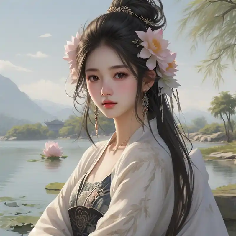 女人味爆棚的微信头像荷花系列94