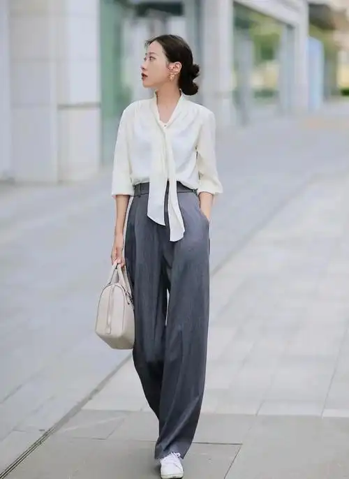 初夏流行的阔腿裤穿搭搭配这4件上衣简单时尚又好看