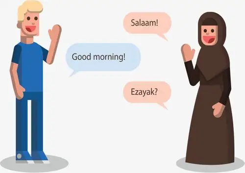 矢量png两国朋友对话交流