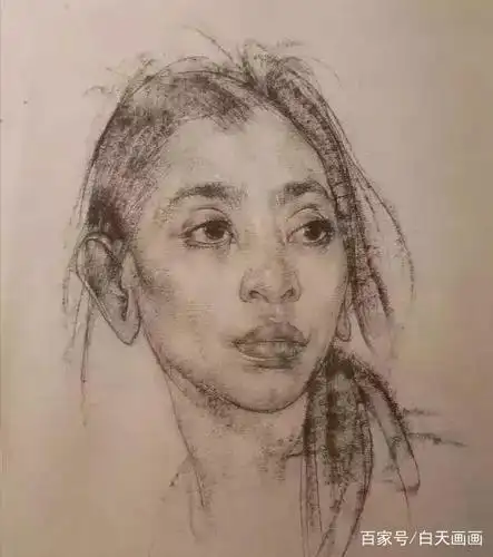 白天画画,俄罗斯艺术大师尼古拉.费欣素描人像作品欣赏