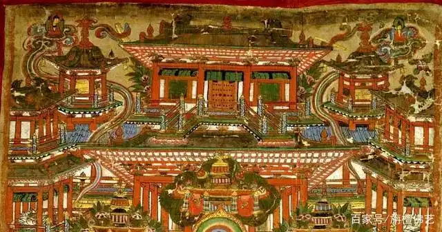 极乐世界宝楼阁及虚空庄严.