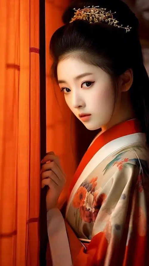 加文三月正在给大家提供mj制作精美壁纸,这次是红衣古装女子.