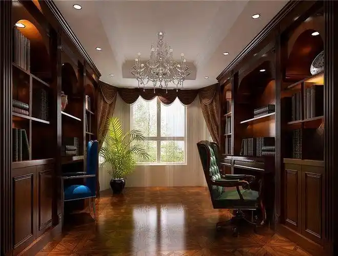 简欧风格四居室书房壁纸装修效果图大全
