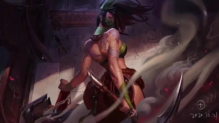 阿卡丽原画临摹