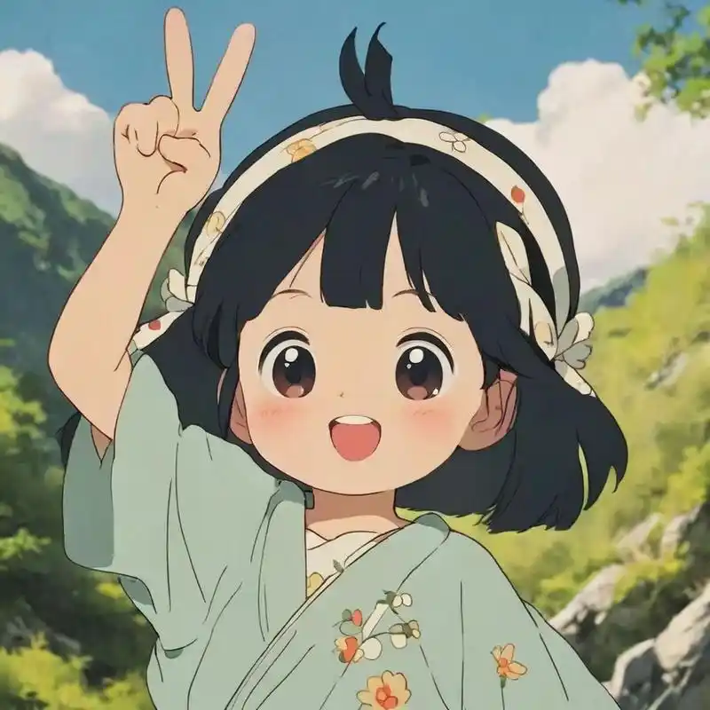 比耶田间|千与千寻|可爱动漫|情侣头像