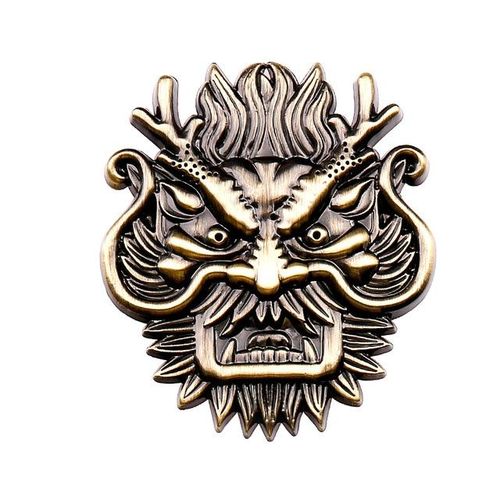 龙头霸气金属贴龙头图腾3d立体车身贴龙王侧标越野个性改装中网标