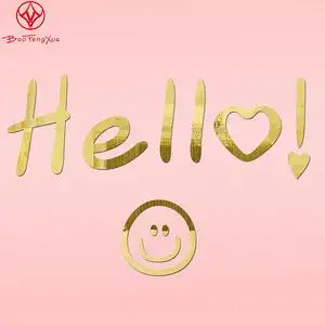 亚克力墙贴立体卧室儿童房可爱hello你好创意字床头贴纸装饰定.