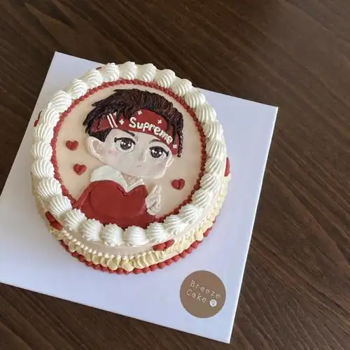 5寸手绘易烊千玺丨武汉蛋糕定制