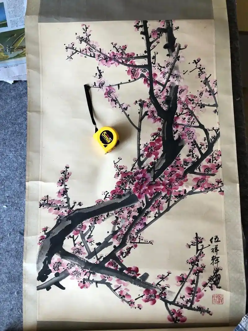 伍祥干 老师国画:傲雪寒梅#国画梅花 - 抖音