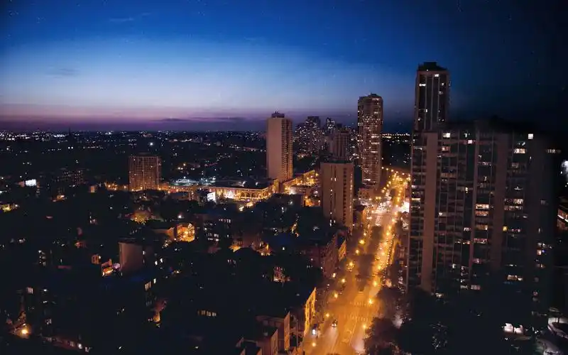 夜晚城市唯美风景图片壁纸