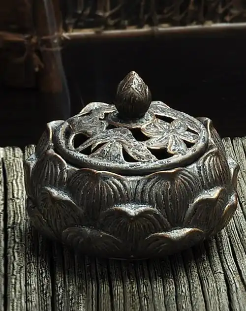 九品莲台-陶瓷香道香炉