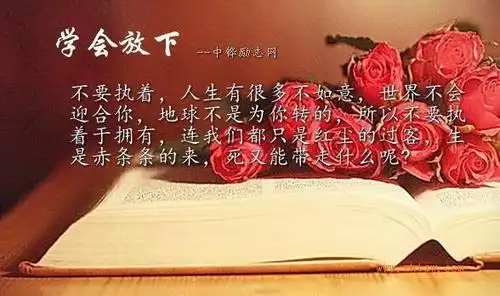 坦荡是胸襟放下是功夫