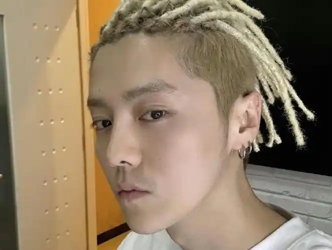 鹿晗ins脏辫照##鹿晗黄色脏辫