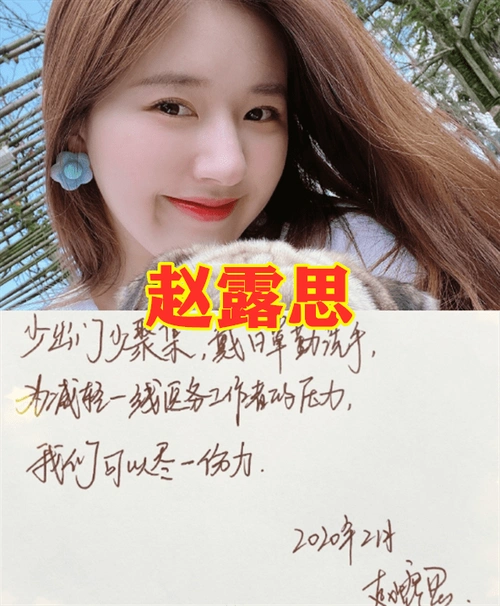 但是赵露思的硬笔字就好了很多,勉勉强强称得上"能看",比前边几位的强