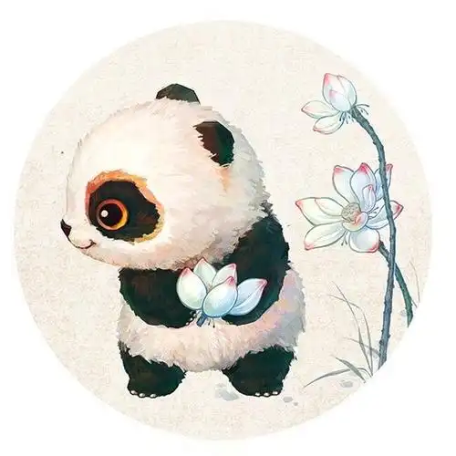 可爱古风q版熊猫头像图片 高清萌萌哒适合做头像的熊猫图片_动物头像