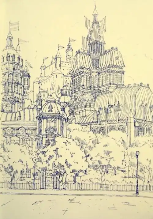 宫崎骏动漫场景原画手稿【图转】