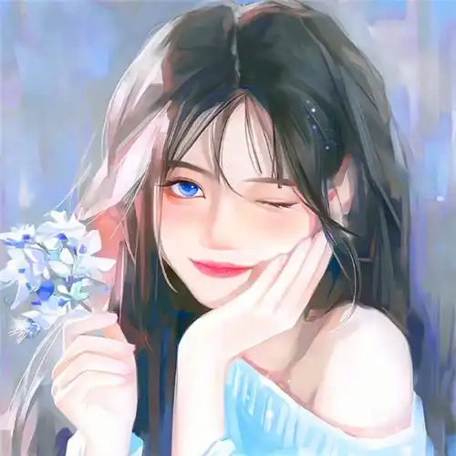 手绘彩绘女生头像耐看图片