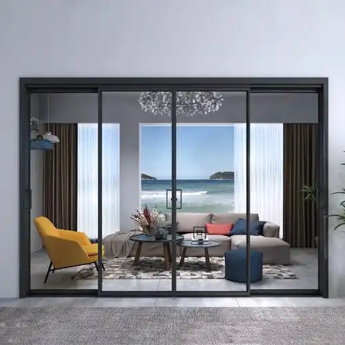裕安门窗定金极简铝合金室内隔音隔热推拉玻璃厨房门