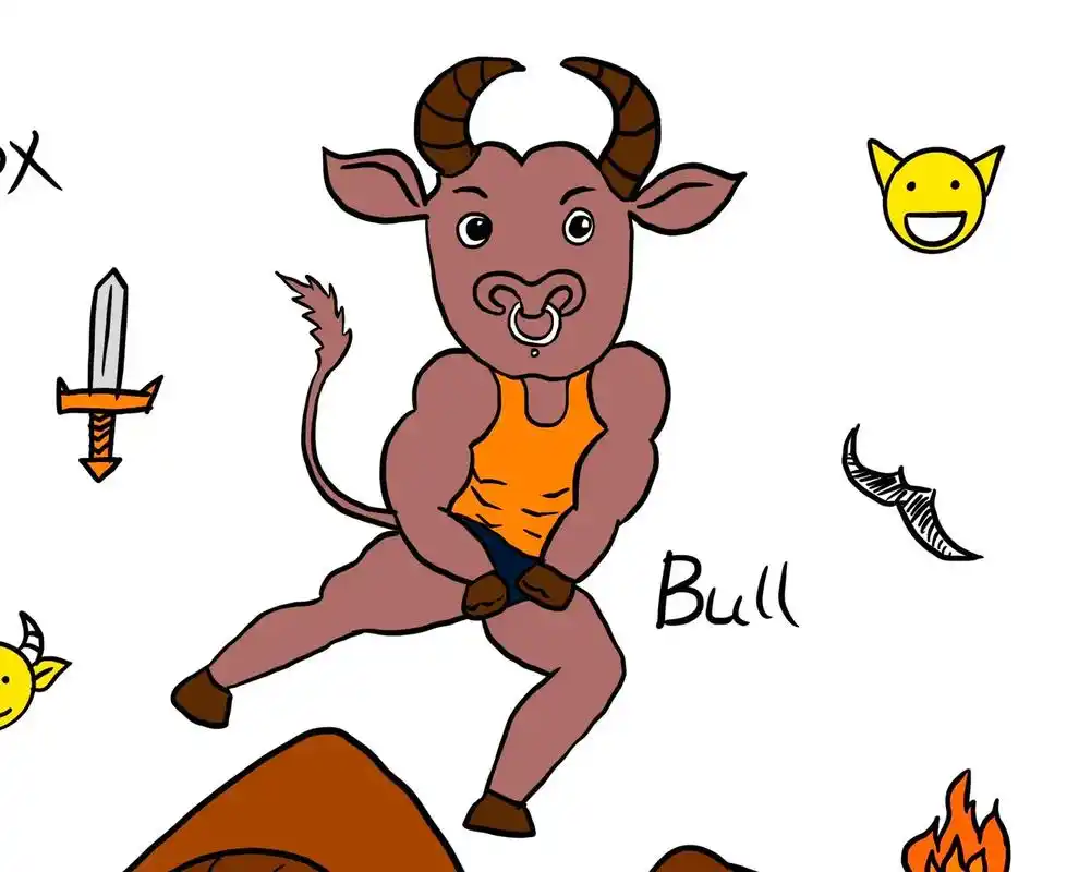 牛气冲天#黑白灰#原创卡通 - 抖音